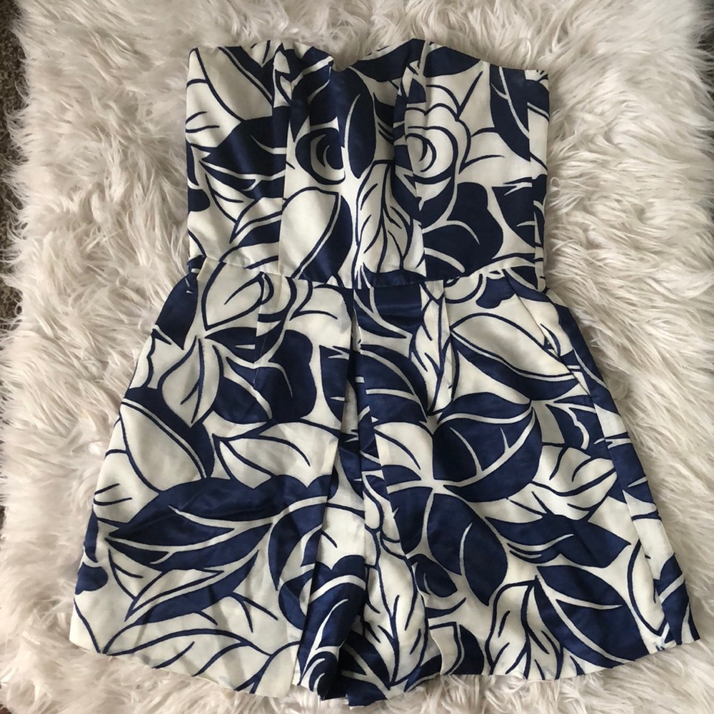 Patterned Structured Romper - image 1